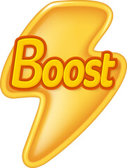Yellow lightning bolt icon with Boost text.