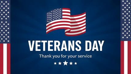 Remember our veterans with American flags and thanks for their service