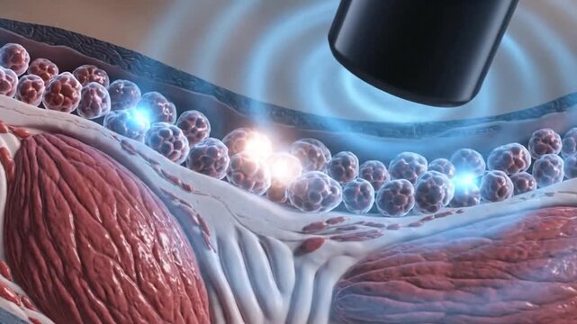 Body fat reduction treatment anatomy visualization