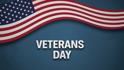 Honoring veterans with American flag and patriotic message for holidays