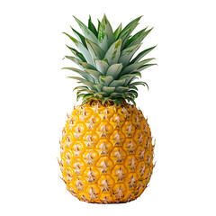 Fototapeta premium Fresh ripe yellow pineapple isolated on transparent background