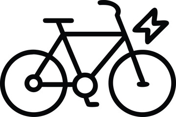 Electric Bike Green Transport Illustration