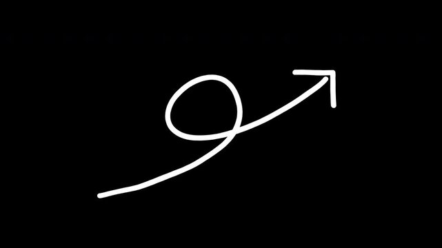 Animated Hand-Drawn Arrows, Boxes, Circles, and Line Art Set. Rough Chalk Sketch Motion Graphic Overlays 4k video animation seamless loop