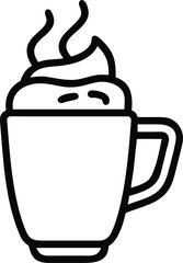 Obraz premium Hot Chocolate Cozy Winter Drink Art