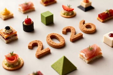 minimalistischen Silvesterbuffet