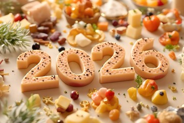 minimalistischen Silvesterbuffet