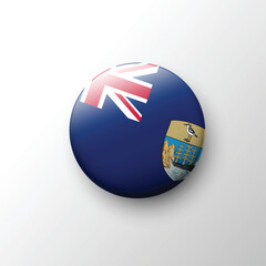 Glossy round icon of Saint Helena national flag