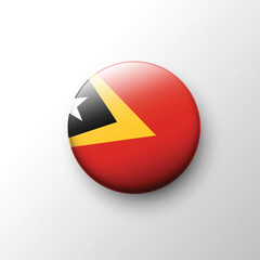 Glossy round icon of Timor-Leste national flag