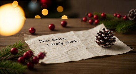 Dear Santa, I really tried, funny message