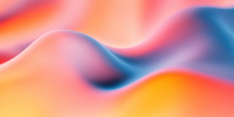Fototapeta premium Abstract colorful gradient wave with smooth fluid curves and soft blur. Vibrant texture background with elegant pastel hues and modern artistic design.