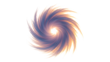 Abstract spiral shape isolated on transparent background, vortex