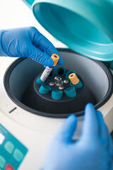 Nurse in a lab carrying out a blood test amid deadly virus pandemic