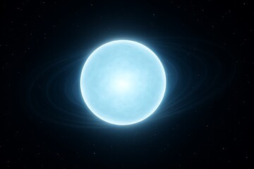 Fototapeta premium A highly realistic, deep-space rendering of an isolated neutron star.