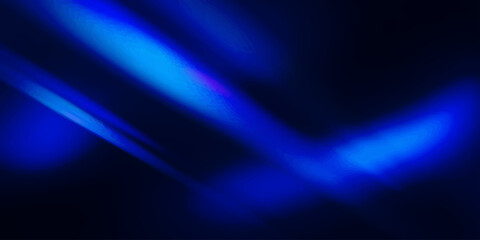 Fototapeta premium Dark blue abstract background with glowing waves and motion light texture illustration