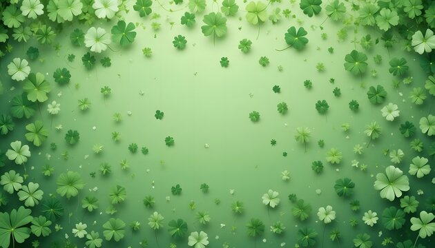 Soft focus green floral background with bokeh effect and copy space