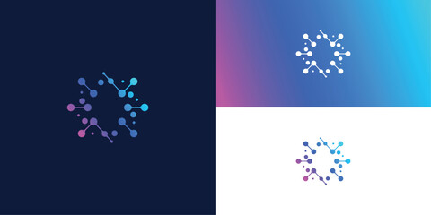 technology connection  icon, vector  logo design