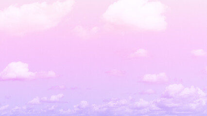 a natural sky background with soft white clouds against a dreamy pastel gradient of pink, lilac, and pale blue with significant empty space for text concept of digital backdrop, clean template