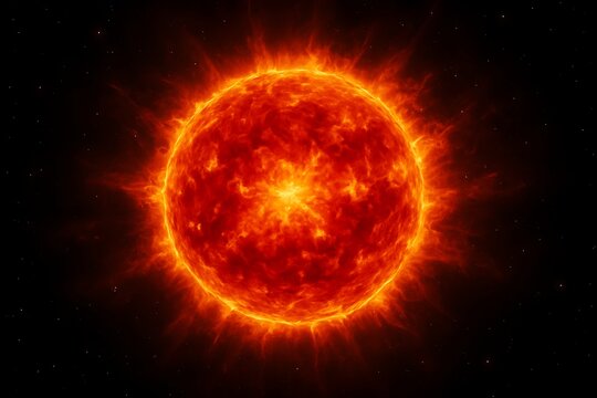 A visually stunning and high-contrast image of a supernova in a distant galaxy.