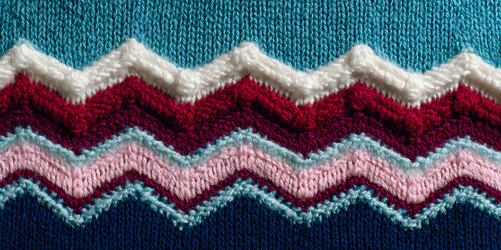 Intricate Knitwear Masterpiece: Explore the Captivating Texture and Vibrant Hues of a Handcrafted Textile Delight