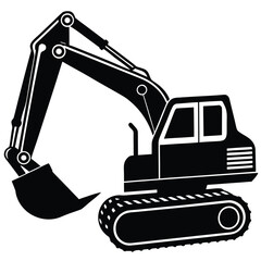 excavator loader excavator vector icon