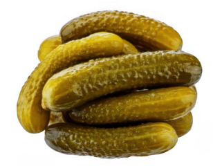 Dill pickle isolated on transparent background
