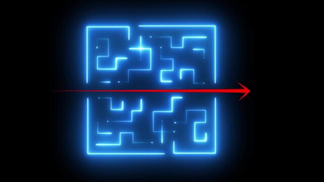 Simple easy fast solution concept, problem solving concept on the transparent background. Motion graphics of problem solving idea. 4k video. 