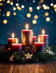 christmas decoration with candles