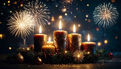 christmas decoration with candles