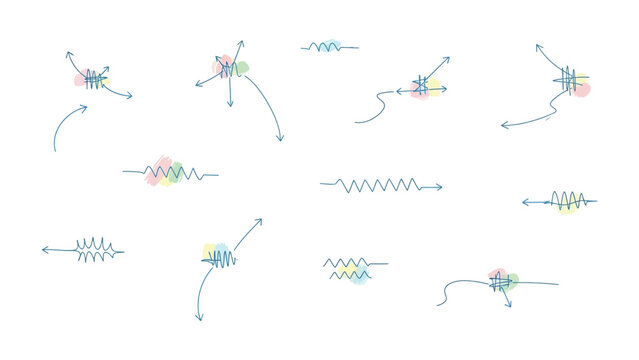 Abstract Arrows Composition: A collection of various arrows, each one meticulously designed with distinct features, floats in an abstract fashion, igniting a sense of creativity.