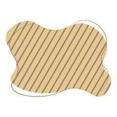 Soft Yellow Diagonal Stripe Organic Frame Illustration