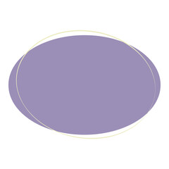 Soft Purple Oval Organic Frame Illustration