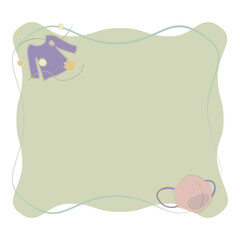 Allergy season clothing and mask frame illustration