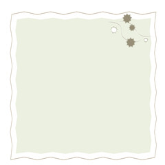 Pollen themed zigzag frame simple illustration