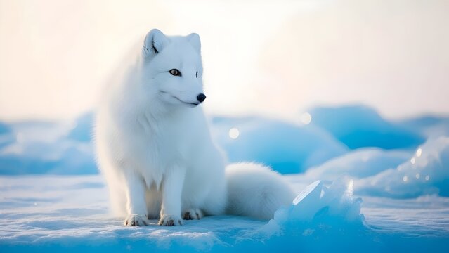 Arctic Fox on Ice
