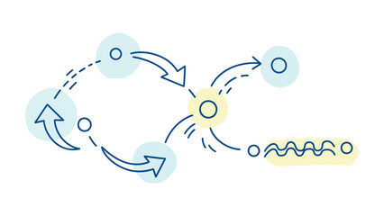 Energy Flow Diagram: An abstract visual representation of energy transformation, showcasing the movement and cycles inherent in the process. Illustrating an innovative scientific concept.