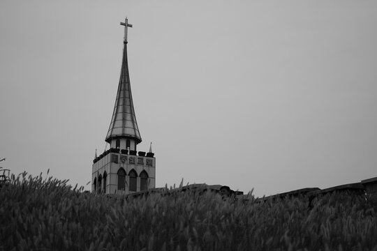 church in the evening