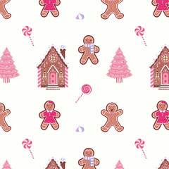 Pink & Pastel Holiday Pattern