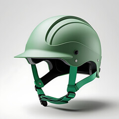 Isolated American football helmet vector object with protective face mask and red, white, and blue colors for sport safety equipment