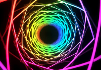 虹色　レインボーのトンネル　エフェクト　パチンコ　パチスロ