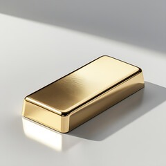 Shiny golden bars of bullion representing wealth and financial success on a pure white background