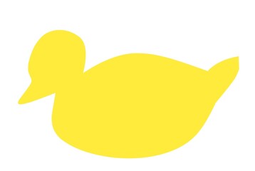 Yellow Duck Silhouette