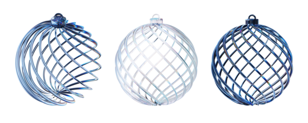 Set of 3d transparent glossy Christmas tree ball with dispersion effect. Rainbow colors reflection glass. 3d glass with crystal dispersion effect. Abstract empty glassy ball with prism holographic