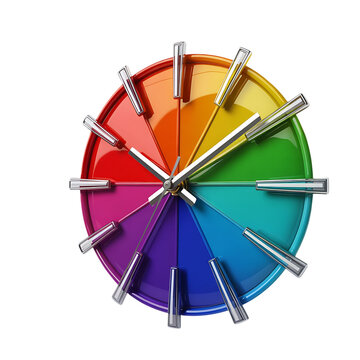 Colorful Clock Design for Modern Home Decor Inspiration