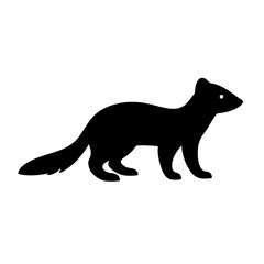 Marten Silhouette – Minimal Black Vector Icon