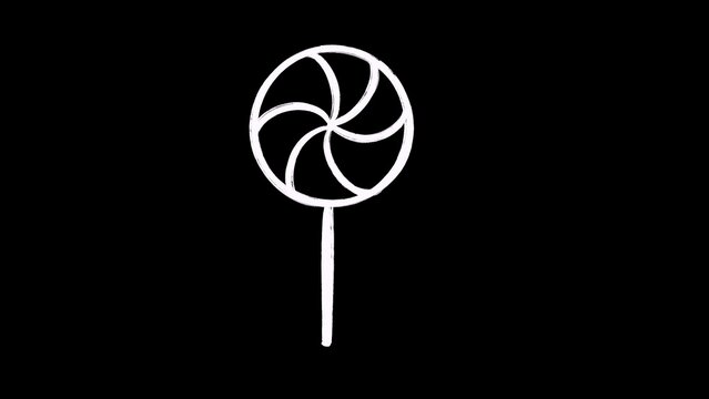 lollipop on black background
