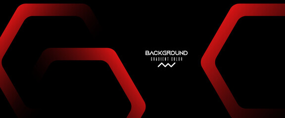 Abstract 3D background with hexagonal pattern. Modern design with simple geometric shapes in red on dark background. modern trendy design