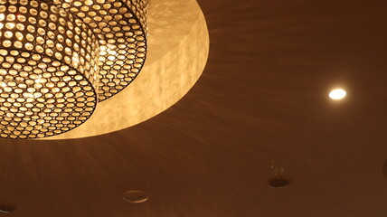 Colorful decorative lights in the room