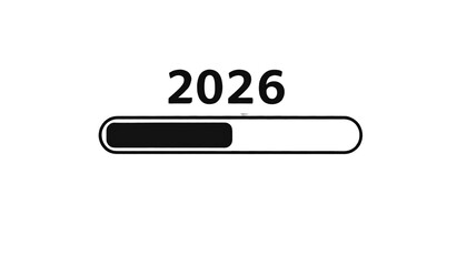 2026 is loading vector icon isolated on trancparent background