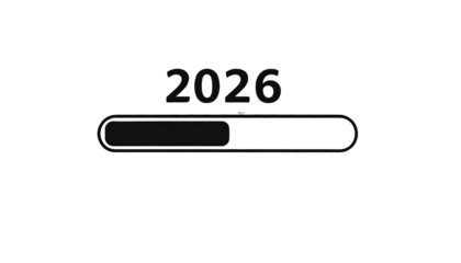 2026 is loading vector icon isolated on trancparent background