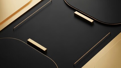 Stunning gold accents on dark background create an elegant and modern design for luxury branding and sophisticated marketing materials